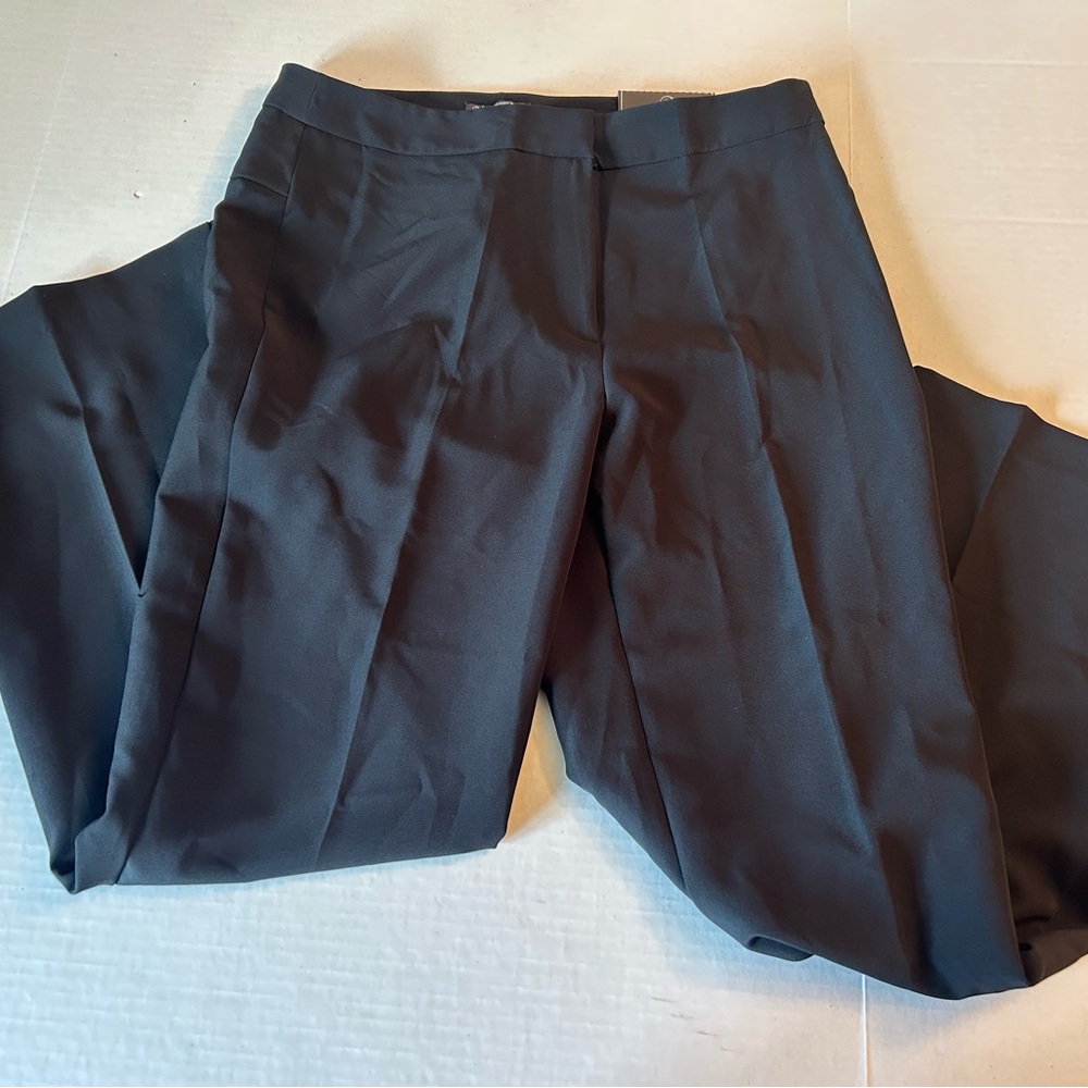 Adrianna Papell Black Mid Rise Straight Leg Pants size 12 dressy office